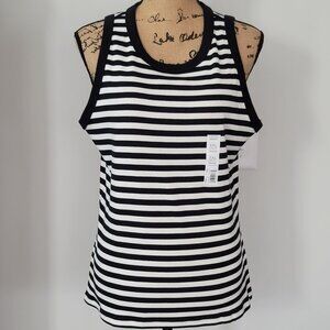 Ladies Sonoma Black & White Ribbed Tank Top XXL- New!